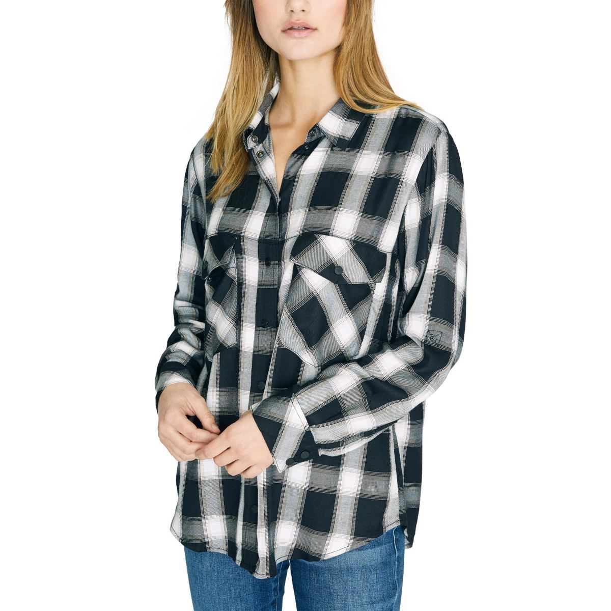 SANCTUARY NEW Women's Boyfriend Plaid 