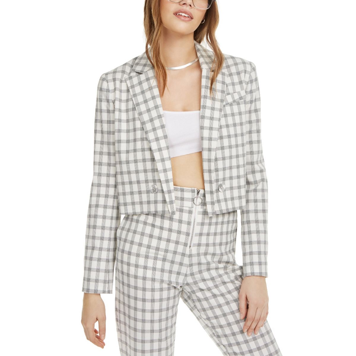 OFF WHITE DANIELLE BERNSTEIN NUOVA Giacca Donna Aperta Frontale Tagliata Top TEDO