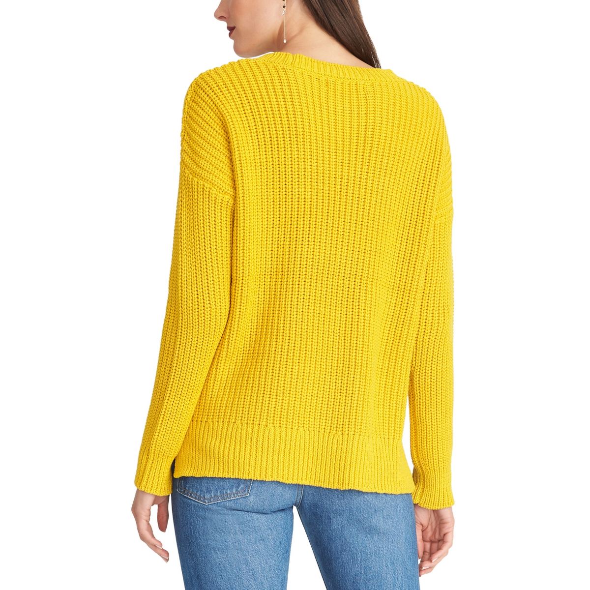 RACHEL ROY NEW Women's Textured Mixed Knit Crewneck Sweater Top TEDO - Picture 8 of 10