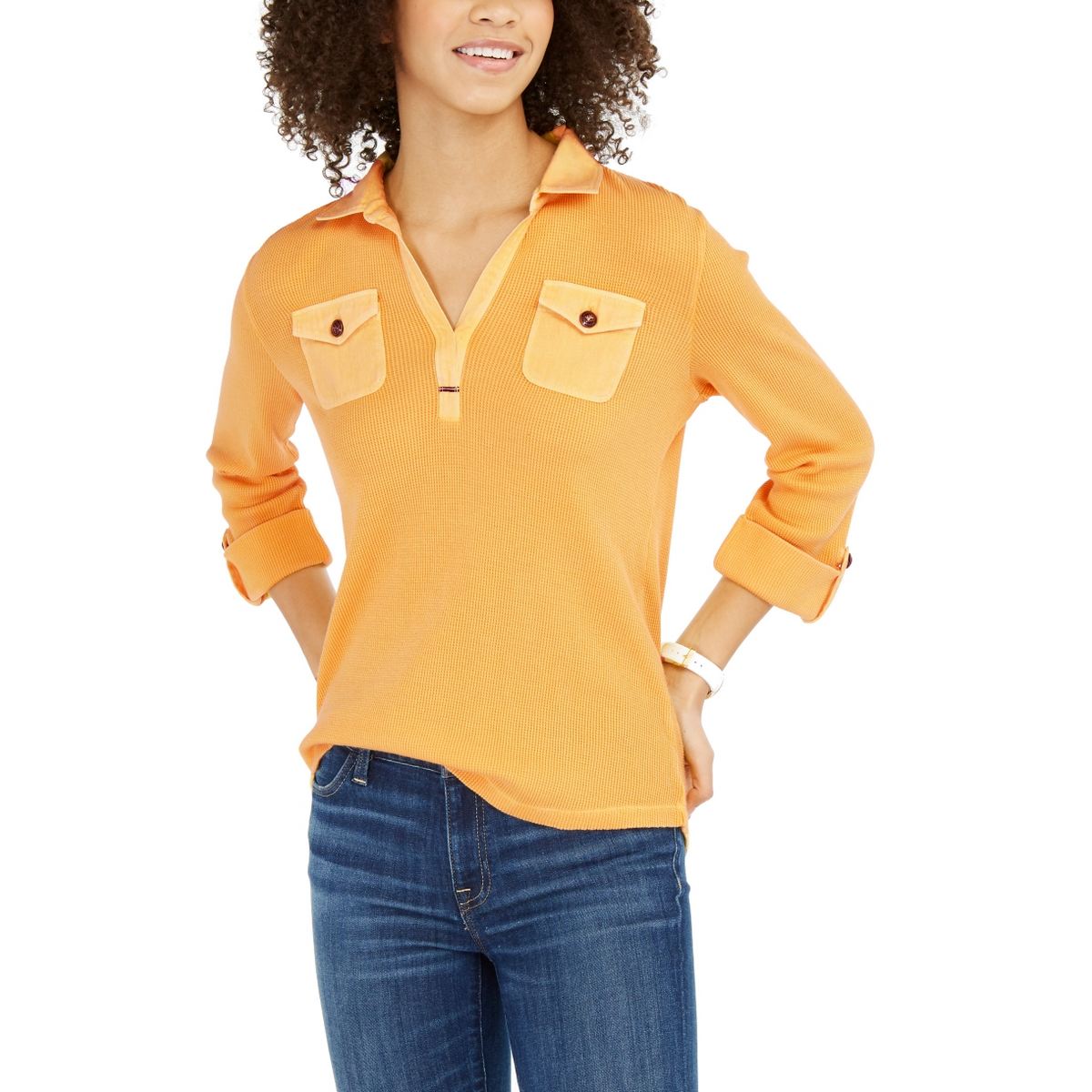 tommy hilfiger waffle knit top