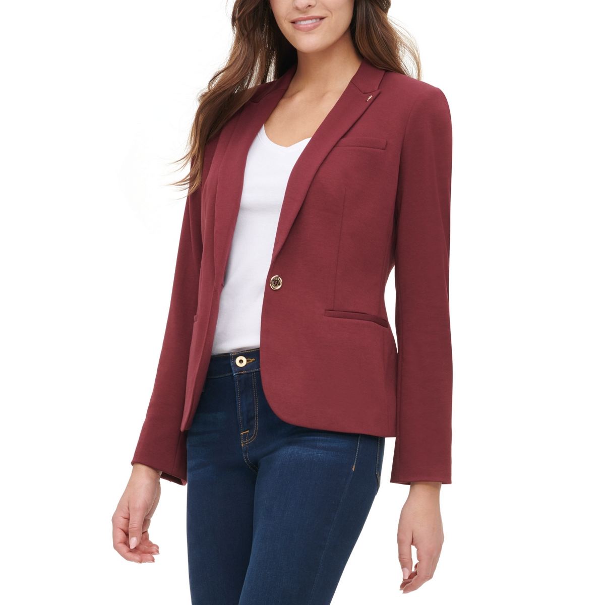 Tommy hilfiger elbow patch 2024 blazer