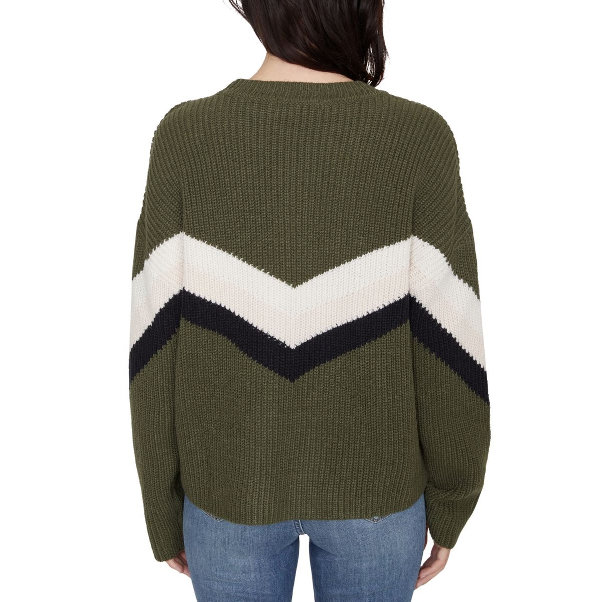 SANCTUARY Women's Apres Ski Chevron Scoop Neck Sweater Top TEDO - Picture 4 of 6