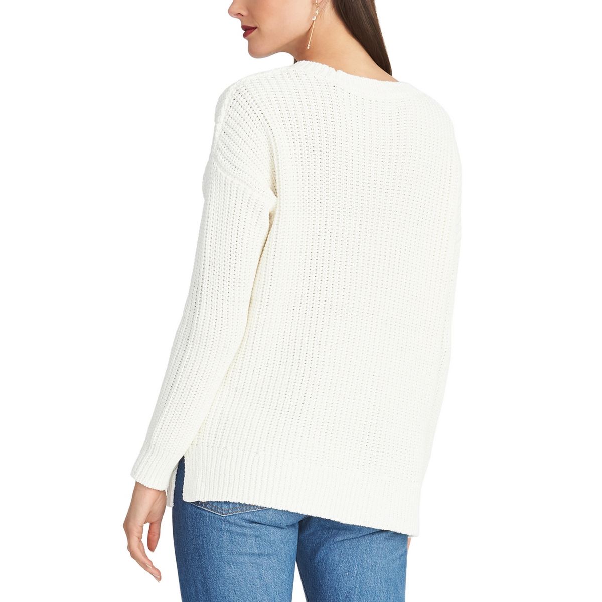 RACHEL ROY NEW Women's Textured Mixed Knit Crewneck Sweater Top TEDO - Picture 10 of 10