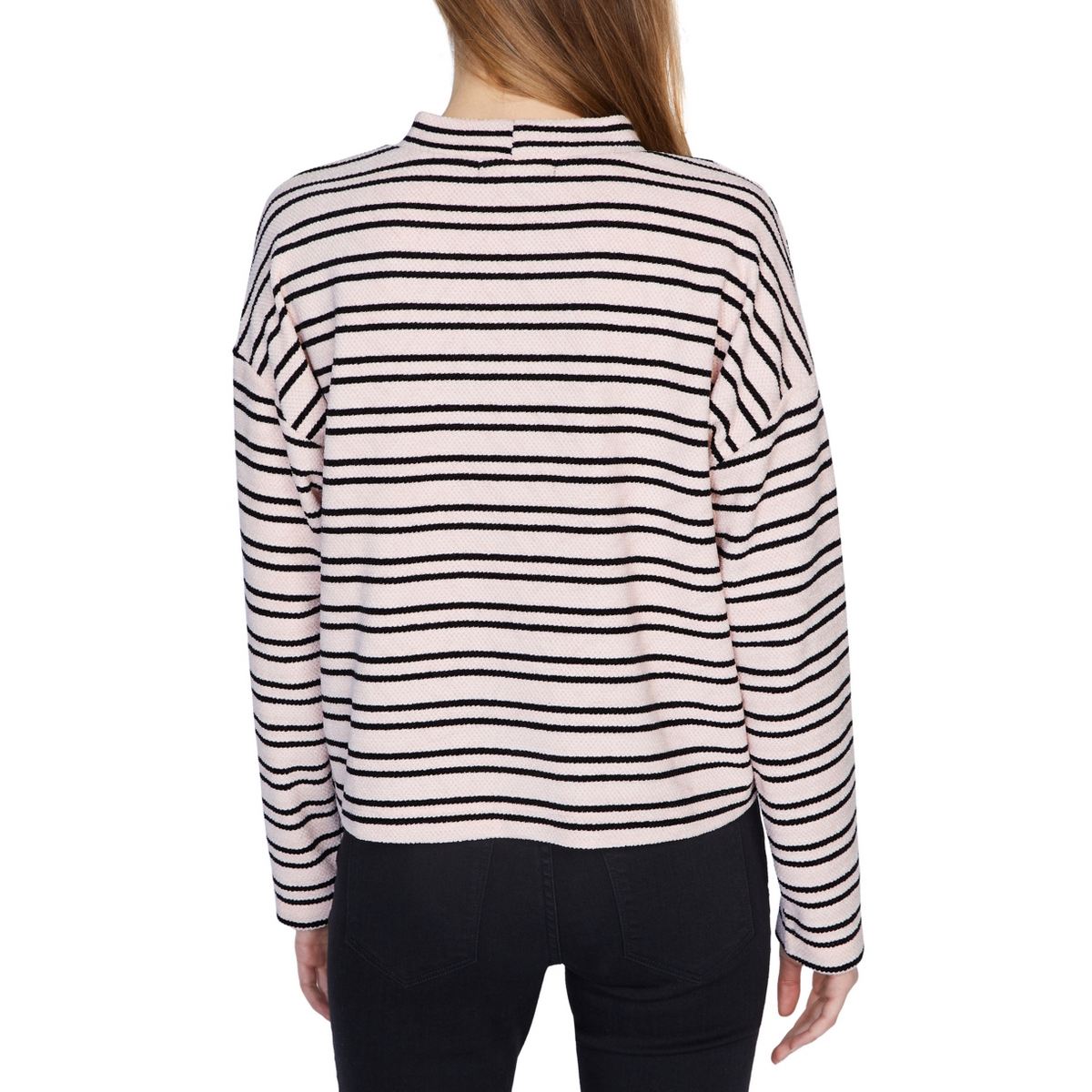 SANCTUARY NEW Women's Stripe Textured Chenille Mock Neck Sweater Top TEDO - Picture 6 of 6