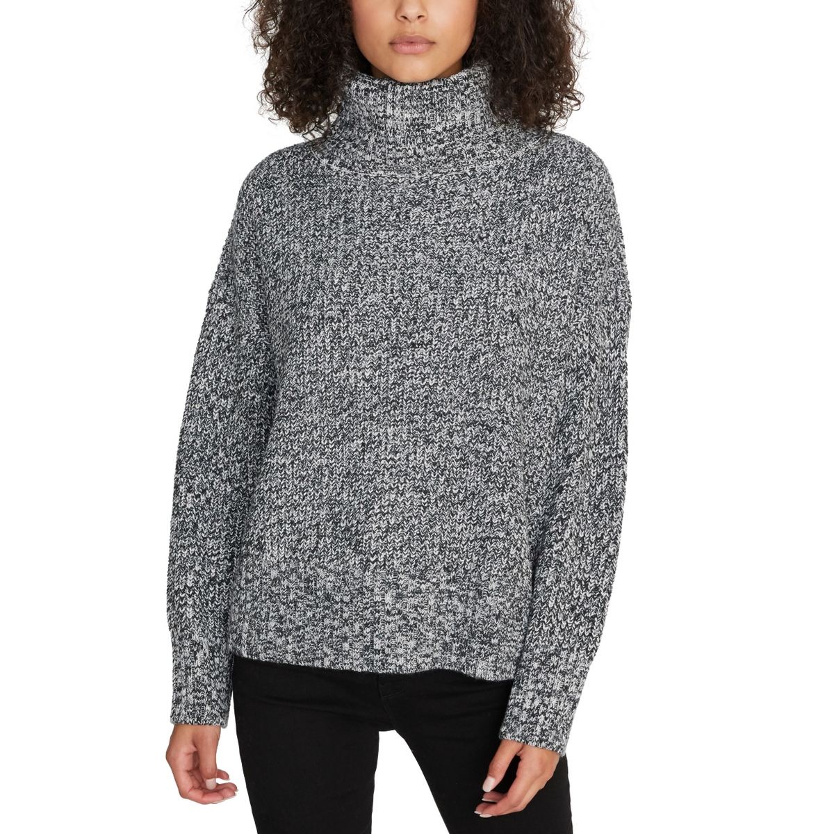 SANCTUARY Damen Rollkragenpullover meliert Rippstrick Oberteil TEDO - Bild 5 von 6