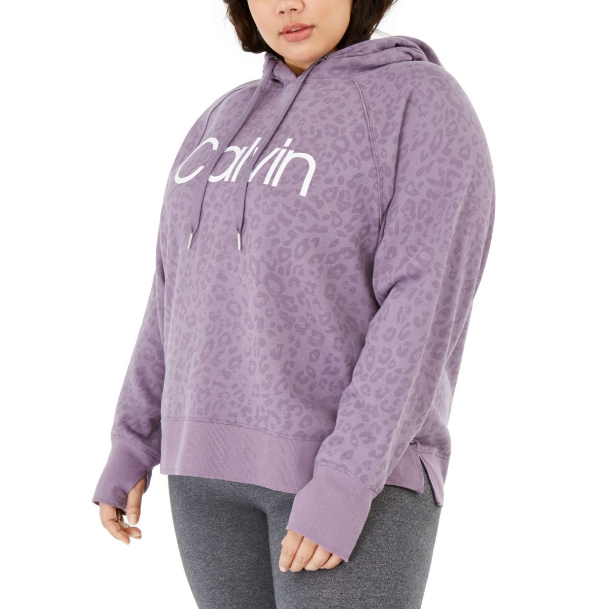Calvin Klein Performance Purple Hoodie Sweatshirt Woman's Size