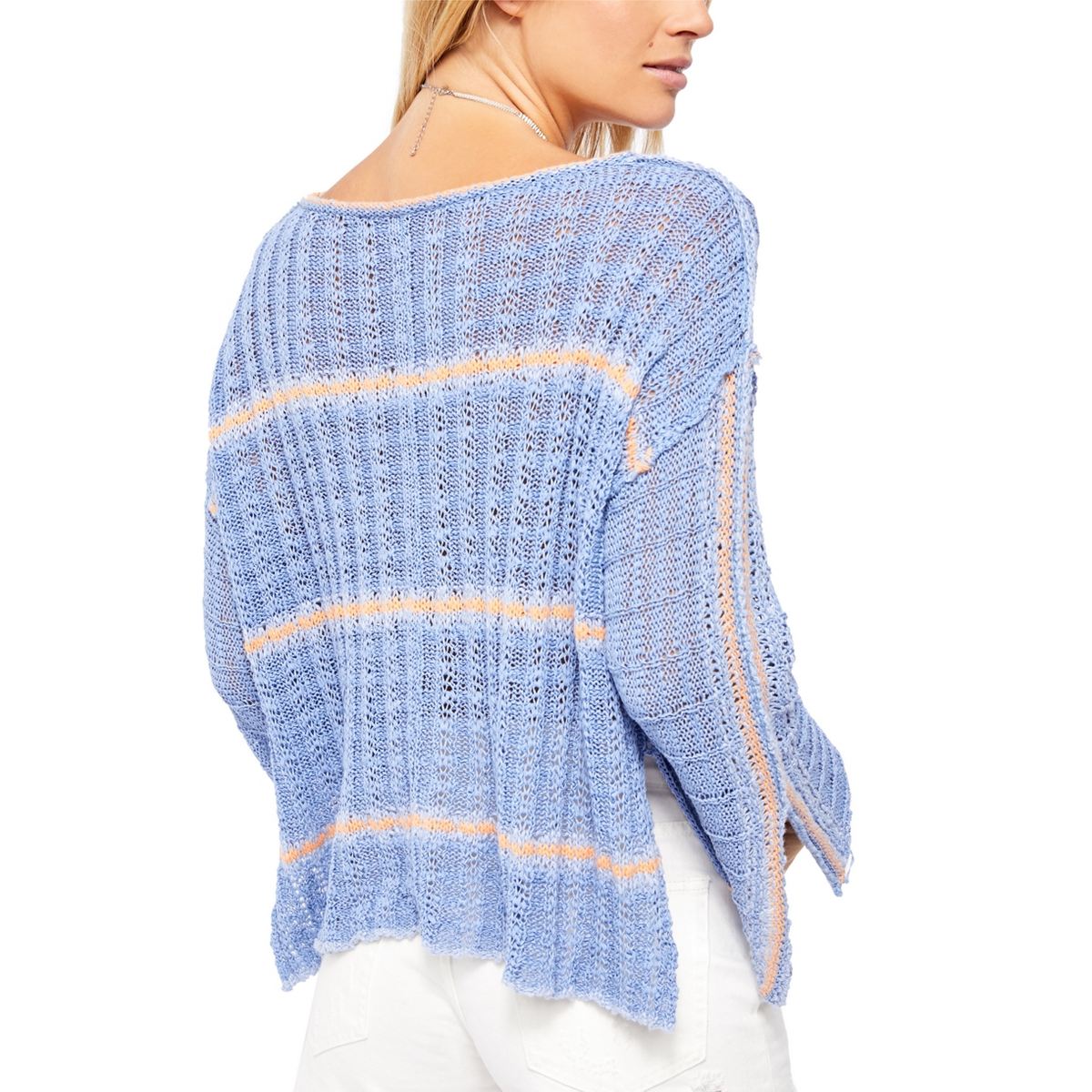 light blue v neck top